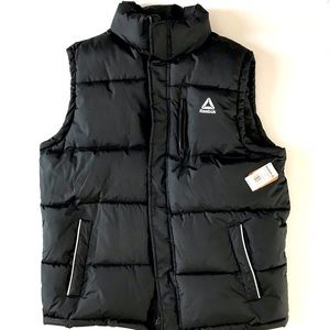 Reebok Men’s Black Puffer Vest Size Large